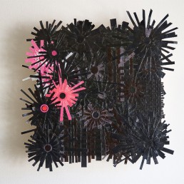 Black Love - 2009 | Paper and acrylic on wood | 15 x 15 in
