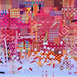 California Sheephead - 2017 | Found paper, Plastic, and Acrylic on wood | 20 x 40 in | Public Art Commission, Community Memorial Hospital, Ventura, CA