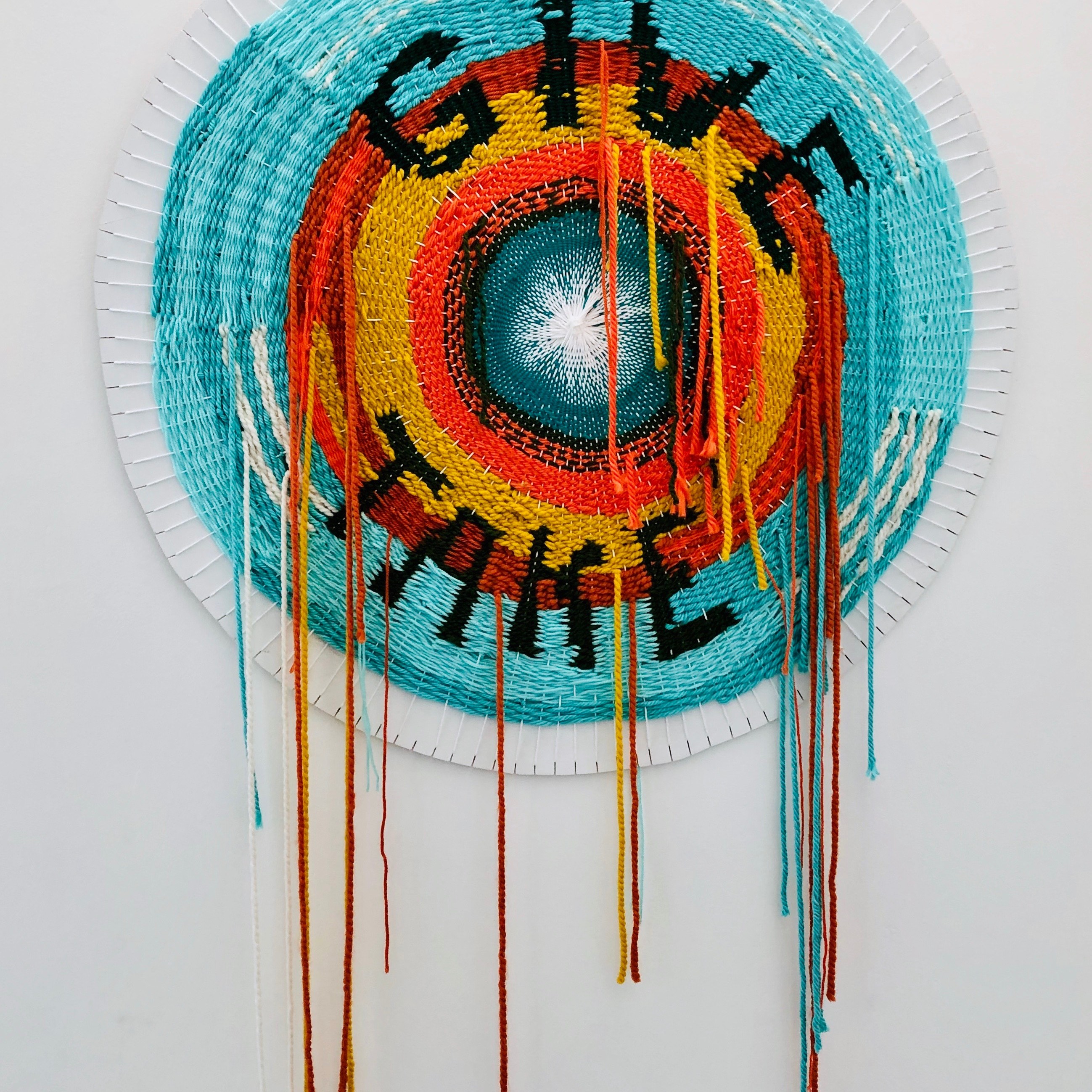 Give and Take - 2019 | Acrylic, Wool, Wood | 36 in