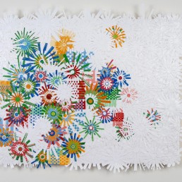 Refractions - 2009 | Found paper and acrylic on wood | 30 x 36 in