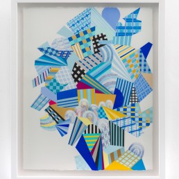 Blue Typhoon - 2010 | Acrylic, gouache and colored pencil on paper | 20 x 16 in