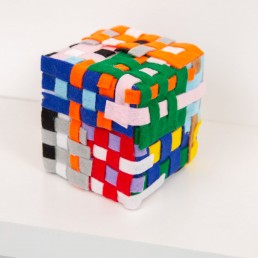 Cube Weaving - 2019 | Felt, wood and acrylic | 5 x 5 x 5 in